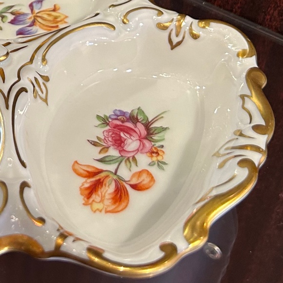 JL Menau Graf Von Henneberg Divided Porcelain Plate Mint Condition - Picture 4 of 7